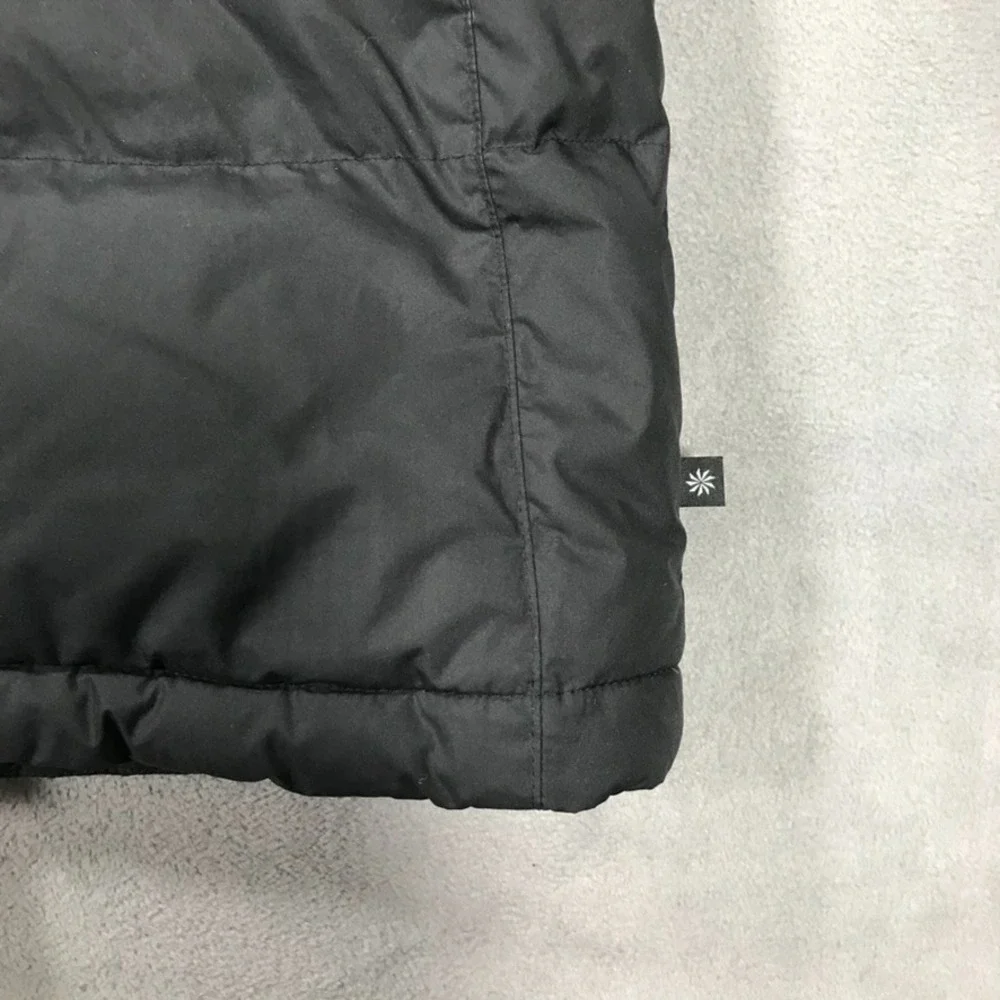 Athleta Girl Puffer Coat Youth Size XXL 16 Black Hooded Goose Down Full Zip